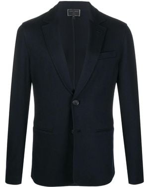 Giorgio Armani Fitted Single-Breasted Blazer - Blue