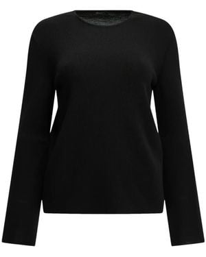 Saint James Ribbed-Knit Wool Jumper - Black