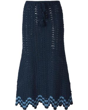 Escvdo Beisa Midi-Rok - Blauw