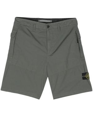 Stone Island Bermuda Con Applicazione - Grigio