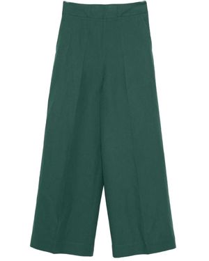 Colville Wide-Leg Hemp Trousers - Green