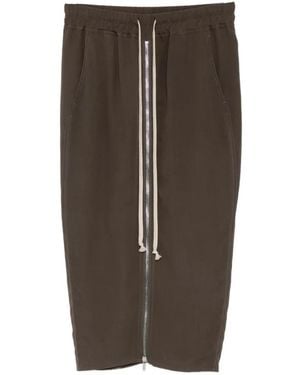 Rick Owens Pillar Midi Skirt - Brown