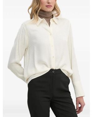 Ouí Buttoned Patterned Shirt - White