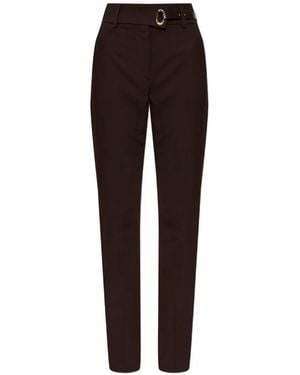 Sportmax Rum Belted Trousers - Brown