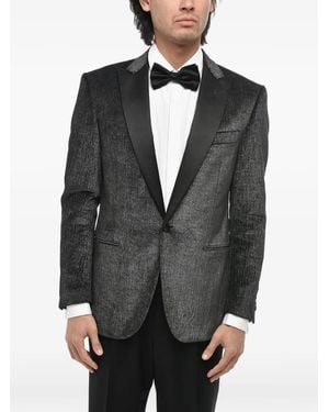 Corneliani Velour Lurex Blazer - Gray