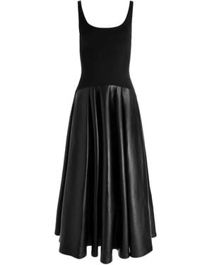 Alice + Olivia Adley Drop-Waist Midi Dress - Black