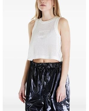 Tommy Hilfiger Open-Stitch Tank Top - White