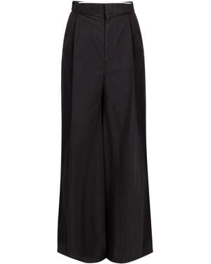 Maison Margiela Four-Stitch Logo Palazzo Pants - Black