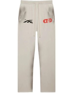 HELLSTAR If You Dont Like Us Beat Us Track Trousers - White