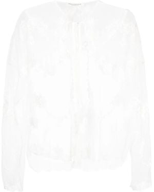 Philosophy Di Lorenzo Serafini Embroidered-design Blouse - White