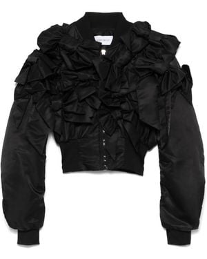 Viktor & Rolf Bow Bouquet Bomber Jacket - Black