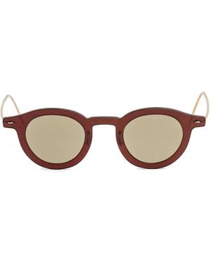 Lindberg Round-Frame Sunglasses - Brown
