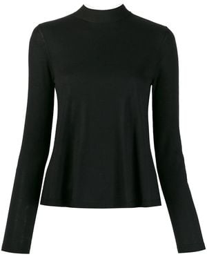 RED Valentino Ribbed High Neck Sweater - Black