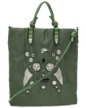 Toga Verzierte Tote Bag - Grün