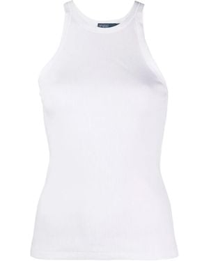 Polo Ralph Lauren Ribbed Cotton Tank Top - White