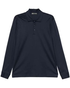 Corneliani Long-Sleeve Polo Shirt - Blue
