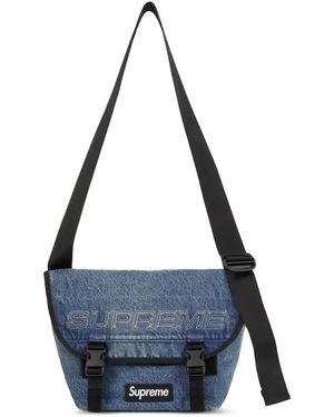 Supreme Denim Shoulder Bag in Black for Men | Lyst
