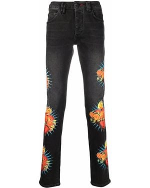 Philipp Plein Straight-Leg Jeans - Black