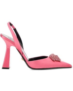 Versace Pumps La Medusa Con Tacco E Cinturino Posteriore - Rosa