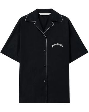 Palm Angels Camisa Bowling Con Logo - Negro
