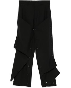 Y. Project Detachable-Panel Trousers - Black