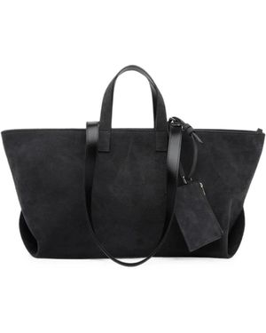 A.P.C. Große Le Drummer Tote Bag Aus Wildleder - Schwarz