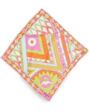 PUCCI Kleines Seidentuch Mit Vivara--Print - Pink