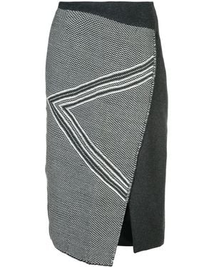 Voz Jupe Midi À Ourlet Asymétrique - Gris