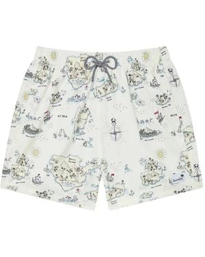 Boardies グラフィック トランクス水着 - ホワイト