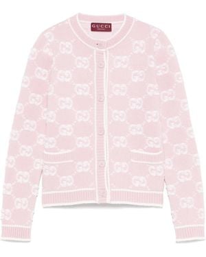 Gucci Logo-jacquard Cardigan - ピンク