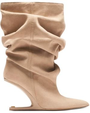 Balmain No Wedge Ankle Boots - White