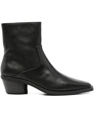 Ash Hasley leather ankle boots - Negro