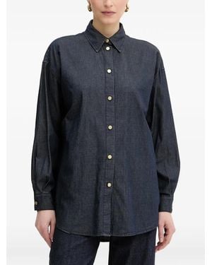 ARMANI EXCHANGE Relaxed-Fit Denim Shirt - Blue
