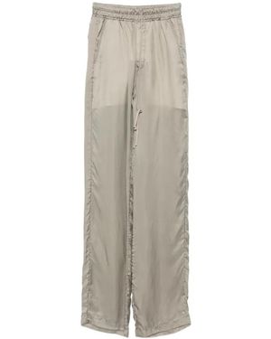 Rick Owens Pantalones Anchos Con Cordones - Neutro