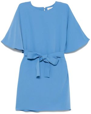 P.A.R.O.S.H. Belted Mini Dress - Blue