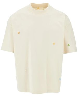C.9.3 T-Shirt Verfraaid Met Bloemen - Wit