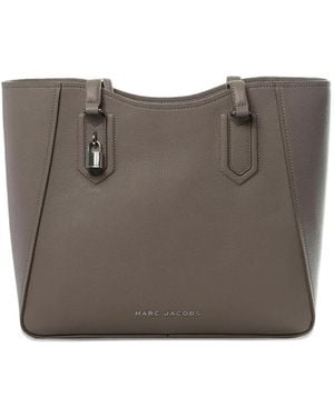 Marc Jacobs Padlock-Embellishment Leather Tote Bag - Grey