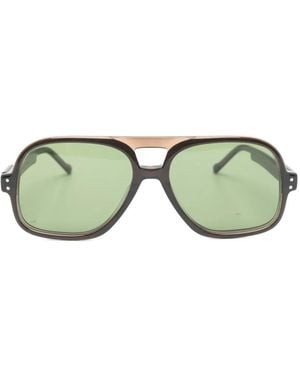 Lesca Lunettes De Soleil Lotus À Monture Pilote - Green