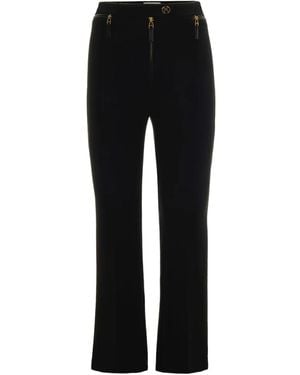 Elisabetta Franchi Zip-Fastening Trousers - Black