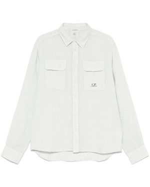 C.P. Company Linen Long-Sleeves Shirt - White