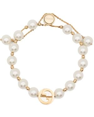 Gucci Pulsera con motivo Interlocking G - Metálico