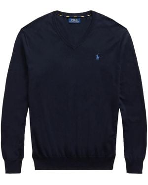 Polo Ralph Lauren Vネック セーター - ブルー