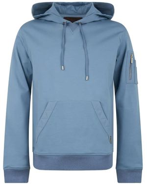Moorer Zip-Pocket Hoodie - Blue