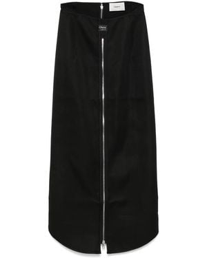 Coperni Maxi-Rok Met Rits - Zwart