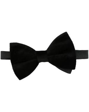 Fursac Adjustable Velvet Bow Tie - Black