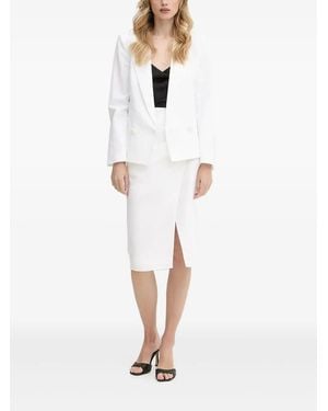 ARMANI EXCHANGE Double-Breasted Blazer - White