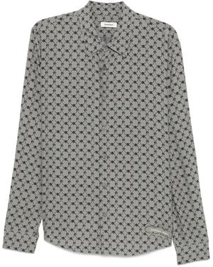 Sandro Camisa De Manga Larga - Gris