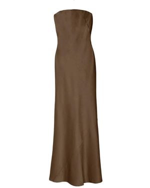 Alejandra Alonso Rojas Open Back Bustier Maxi Dress - Natural