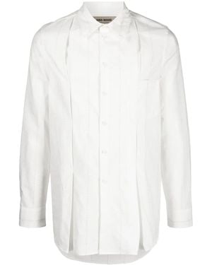 Uma Wang Button-Up Pleated Shirt - White