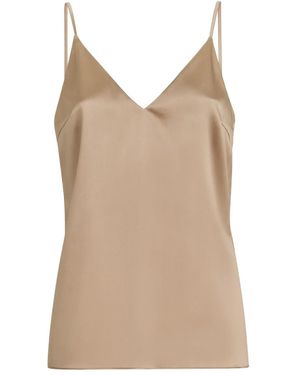Brunello Cucinelli Stretch-Silk Tank Top - Natural